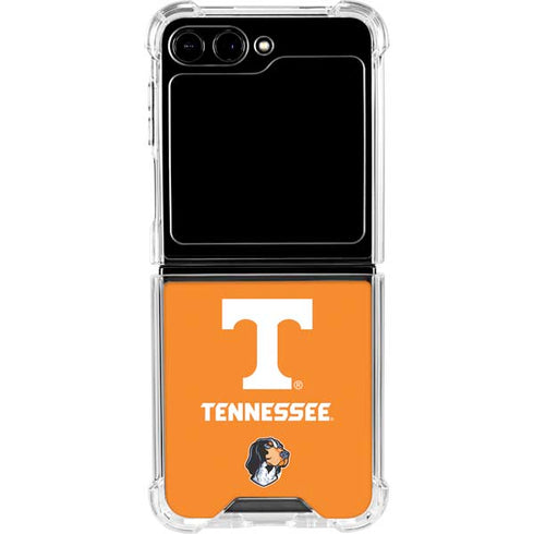 University of Tennessee-Knoxville T Logo on Orange Galaxy Z Flip6 Clear Case