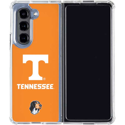 University of Tennessee-Knoxville T Logo on Orange Galaxy Z Fold5 5G Clear Case