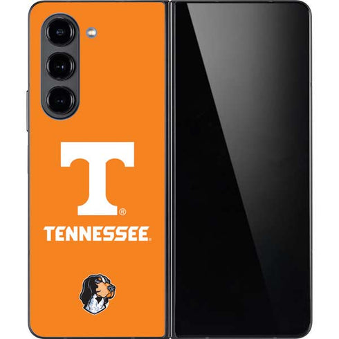 University of Tennessee-Knoxville T Logo on Orange Galaxy Z Fold5 5G Skin