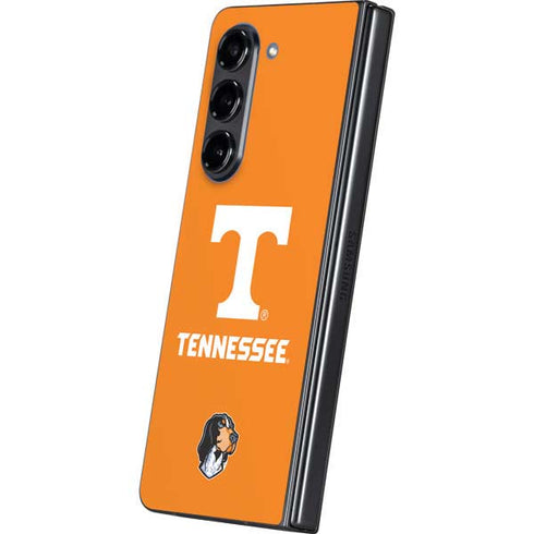 University of Tennessee-Knoxville T Logo on Orange Galaxy Z Fold5 5G Skin