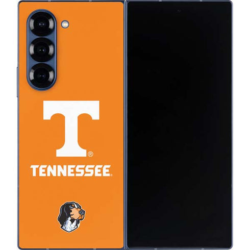 University of Tennessee-Knoxville T Logo on Orange Galaxy Z Fold6 Skin