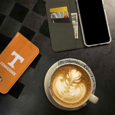 University of Tennessee-Knoxville T Logo on Orange iPhone 15 Folio Case