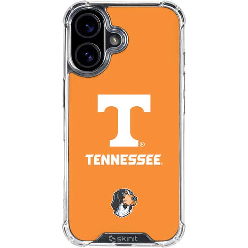 University of Tennessee-Knoxville T Logo on Orange iPhone 16 Clear Case