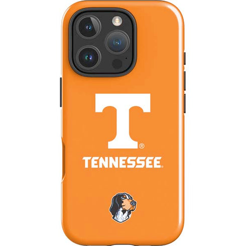 University of Tennessee-Knoxville T Logo on Orange iPhone 16 Pro Max Impact Case