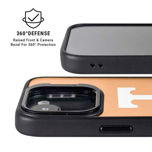University of Tennessee-Knoxville T Logo on Orange iPhone 16e Kickstand Case