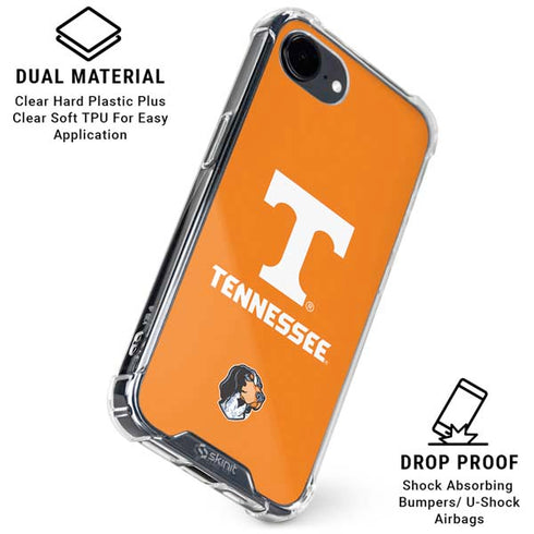University of Tennessee-Knoxville T Logo on Orange iPhone 16e Clear Case