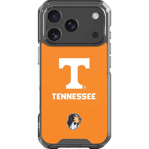 University of Tennessee-Knoxville T Logo on Orange iPhone 17 Pro Clear Case