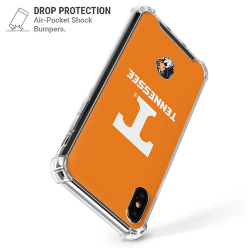 University of Tennessee-Knoxville T Logo on Orange iPhone X/XS Clear Case