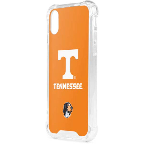 University of Tennessee-Knoxville T Logo on Orange iPhone XS Clear Case