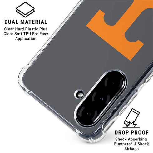 University of Tennessee-Knoxville T Logo Vols on Gray Galaxy A36 5G Clear Case