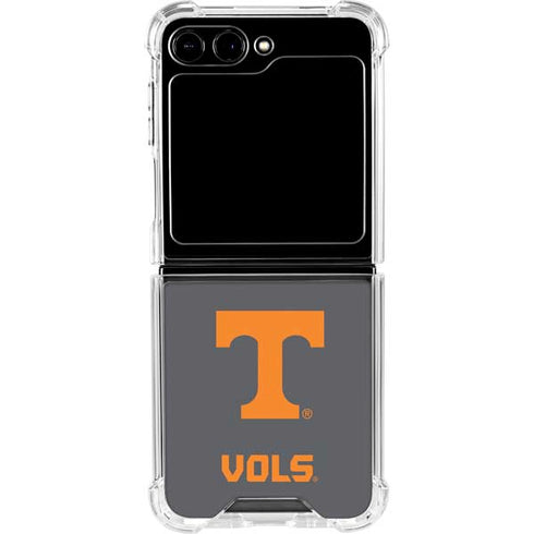 University of Tennessee-Knoxville T Logo Vols on Gray Galaxy Z Flip6 Clear Case