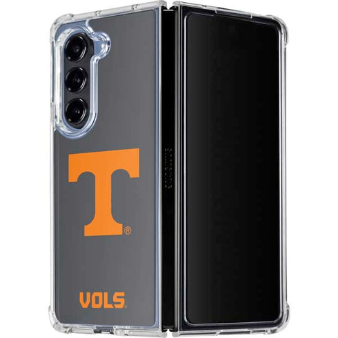 University of Tennessee-Knoxville T Logo Vols on Gray Galaxy Z Fold5 5G Clear Case