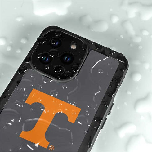 University of Tennessee-Knoxville T Logo Vols on Gray iPhone 15 Pro Waterproof Case