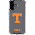 University of Tennessee-Knoxville T Logo Vols on Gray iPhone 16 Clear Case
