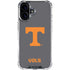 University of Tennessee-Knoxville T Logo Vols on Gray iPhone 16 Plus Clear Case