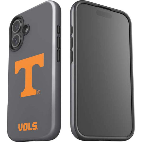 University of Tennessee-Knoxville T Logo Vols on Gray iPhone 16 Plus Impact Case