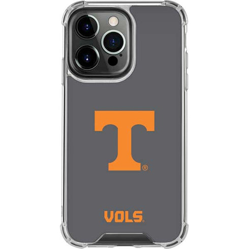 University of Tennessee-Knoxville T Logo Vols on Gray iPhone 16 Pro Clear Case