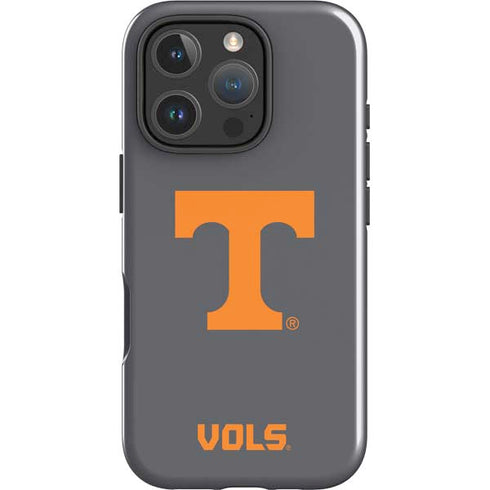 University of Tennessee-Knoxville T Logo Vols on Gray iPhone 16 Pro Impact Case