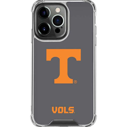 University of Tennessee-Knoxville T Logo Vols on Gray iPhone 16 Pro Max Clear Case