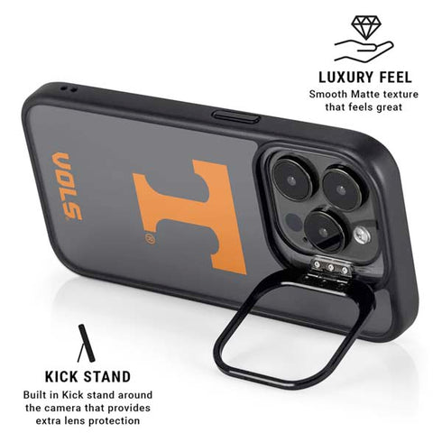 University of Tennessee-Knoxville T Logo Vols on Gray iPhone 16 Pro Max Kickstand Case