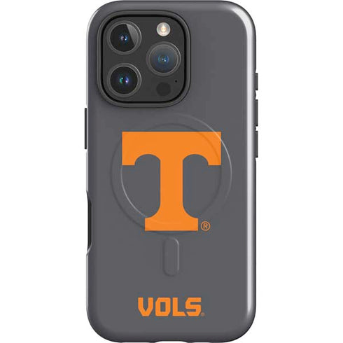 University of Tennessee-Knoxville T Logo Vols on Gray iPhone 16 Pro Max Magsafe Impact Case