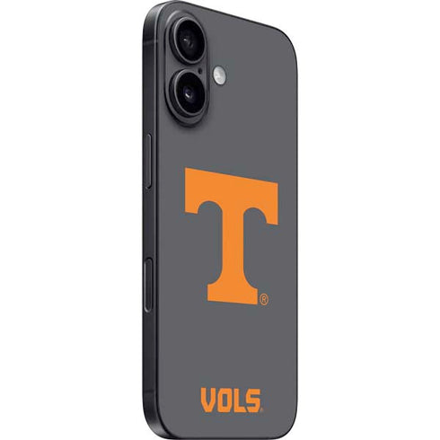 University of Tennessee-Knoxville T Logo Vols on Gray iPhone 16 Skin