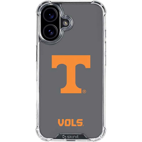 University of Tennessee-Knoxville T Logo Vols on Gray iPhone 17 Clear Case