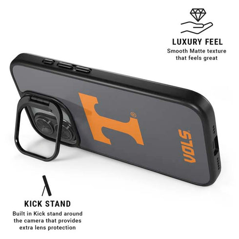 University of Tennessee-Knoxville T Logo Vols on Gray iPhone 17 Kickstand Case