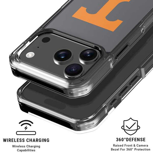 University of Tennessee-Knoxville T Logo Vols on Gray iPhone 18 Pro Clear Case