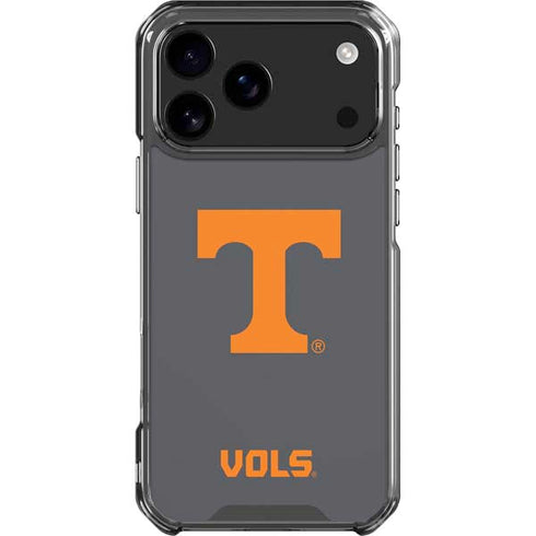 University of Tennessee-Knoxville T Logo Vols on Gray iPhone 18 Pro Max Clear Case