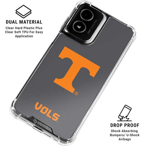 University of Tennessee-Knoxville T Logo Vols on Gray Moto G Power 5G (2024) Clear Case