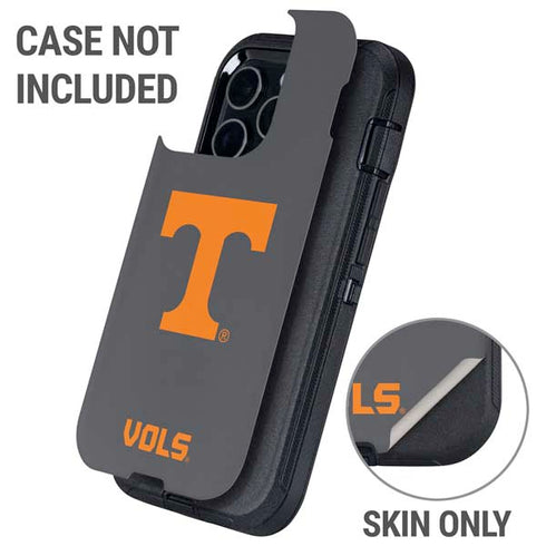 University of Tennessee-Knoxville T Logo Vols on Gray Otterbox Defender iPhone Skin