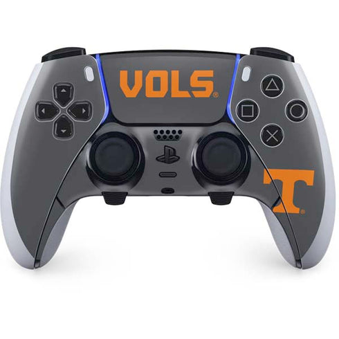 University of Tennessee-Knoxville T Logo Vols on Gray PS5 DualSense Edge Pro Controller Skin
