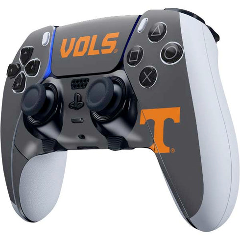 University of Tennessee-Knoxville T Logo Vols on Gray PS5 DualSense Edge Pro Controller Skin
