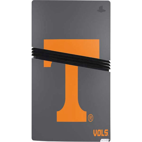 University of Tennessee-Knoxville T Logo Vols on Gray PS5 Pro Console Skin