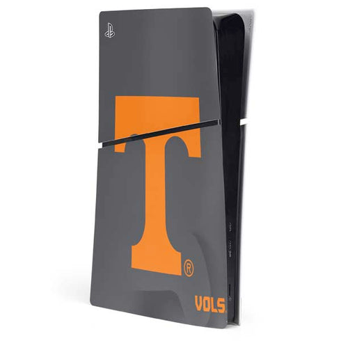 University of Tennessee-Knoxville T Logo Vols on Gray PS5 Slim Digital Edition Console Skin