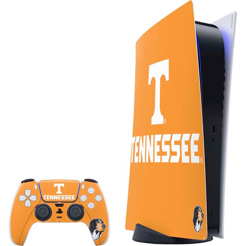 University of Tennessee-Knoxville T Logo on Orange PlayStation PS5 Skins