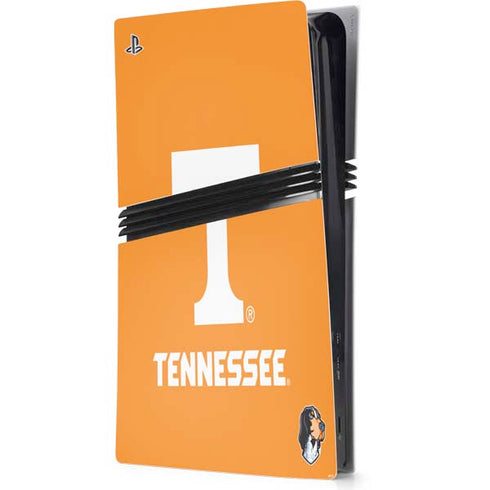 University of Tennessee-Knoxville T Logo on Orange PS5 Pro Console Skin