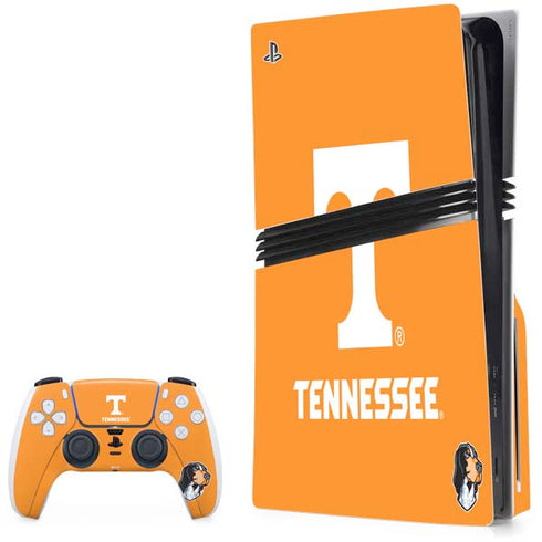 University of Tennessee-Knoxville T Logo on Orange PS5 Pro Disk Bundle Skin