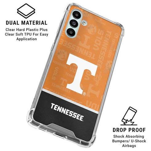 University of Tennessee Split Jersey Galaxy A13 5G Clear Case