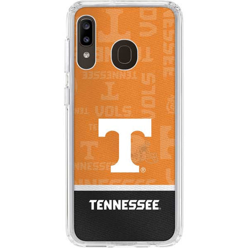 University of Tennessee Split Jersey Galaxy A20 Clear Case