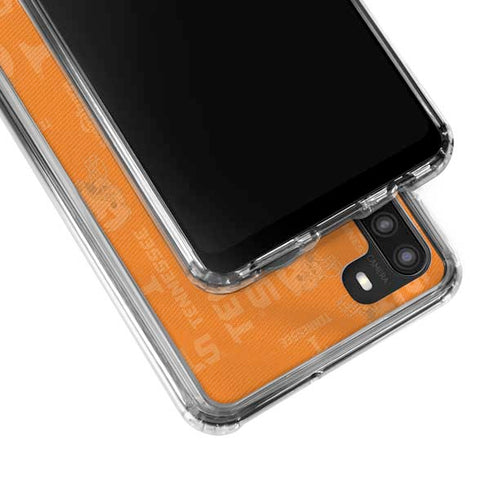 University of Tennessee Split Jersey Galaxy A21 Clear Case