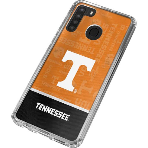 University of Tennessee Split Jersey Galaxy A21 Clear Case