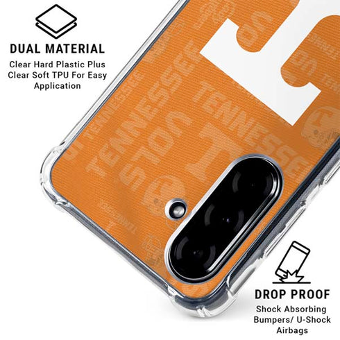 University of Tennessee Split Jersey Galaxy A36 5G Clear Case