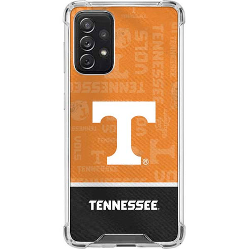 University of Tennessee Split Jersey Galaxy A72 5G Clear Case