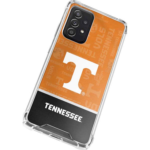 University of Tennessee Split Jersey Galaxy A72 5G Clear Case