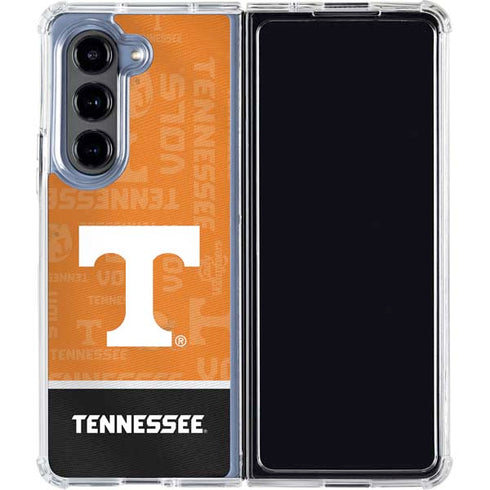 University of Tennessee Split Jersey Galaxy Z Fold5 5G Clear Case