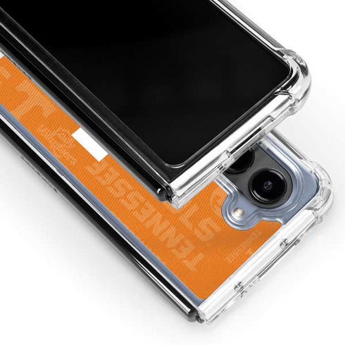 University of Tennessee Split Jersey Galaxy Z Fold5 5G Clear Case