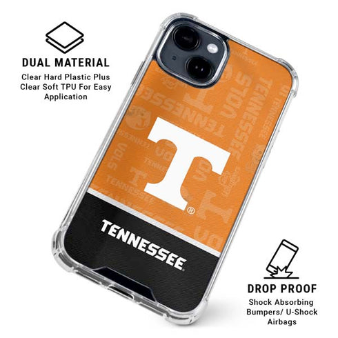University of Tennessee Split Jersey iPhone 15 Plus Clear Case
