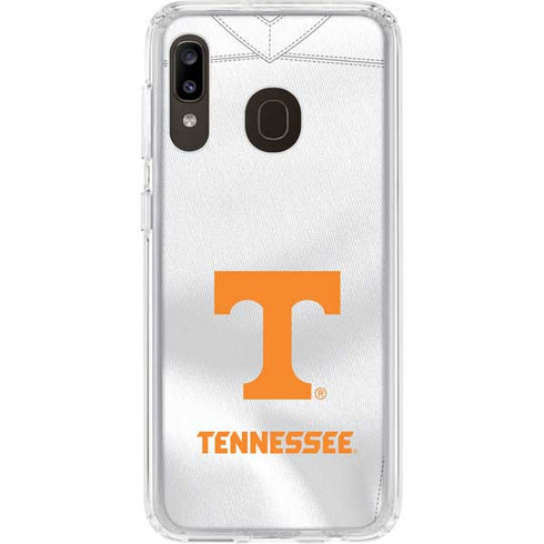 University of Tennessee White Jersey Galaxy A20 Clear Case